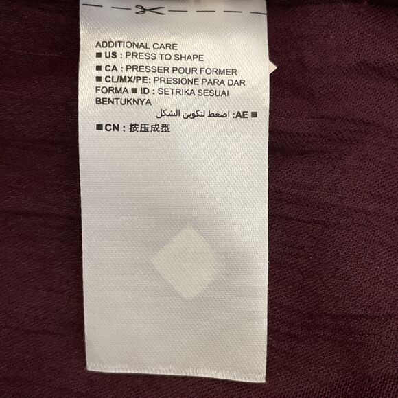 Vintage Gap Tunic Top SZ XL Solid Purple Long Sleeve Fall Autumn Cottagecore NWT - Picture 14 of 16